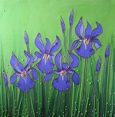 Purple Iris Painting by Angie Livingstone - Pixels