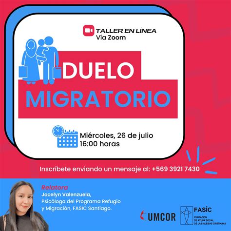 Taller En Línea Sobre El “duelo Migratorio” Fasic