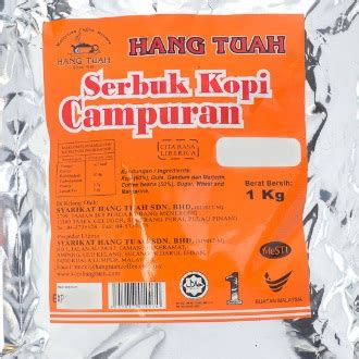 Hang Tuah Serbuk Kopi Campuran 1kg Kasar Halus Halal Liberica Mixed