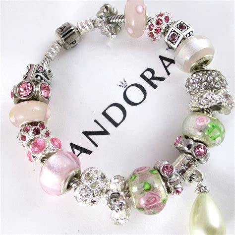 Authentic Pandora Bracelet With Murano Mixed Charms Or Euro Style