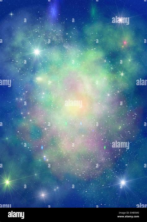 Star Field In Space And A Nebulae Stock Photo Alamy