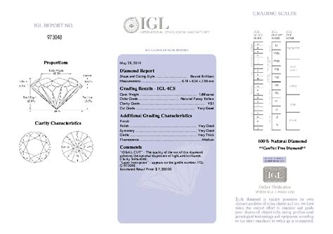 Diamond Cut Color And Clarity Chart Example PDFSimpli