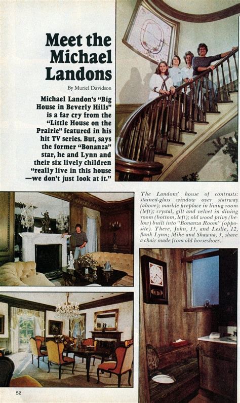 Michael Landon and his family at home (1975) - Click Americana