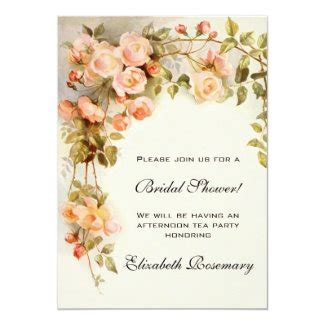 Elegant Vintage Floral Bridal Shower Invitations - Themed bridal shower ...