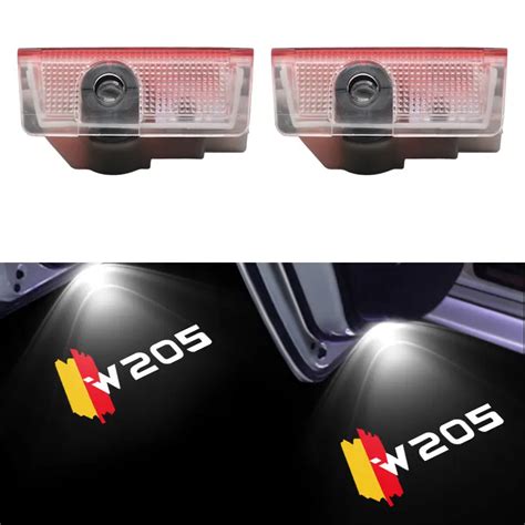 Pcs Auto T R Willkommen Licht Logo F R Mercedes Benz C W Led