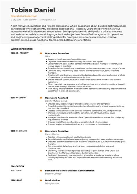 11 Professional Supervisor Resume Objective Examples For 2024