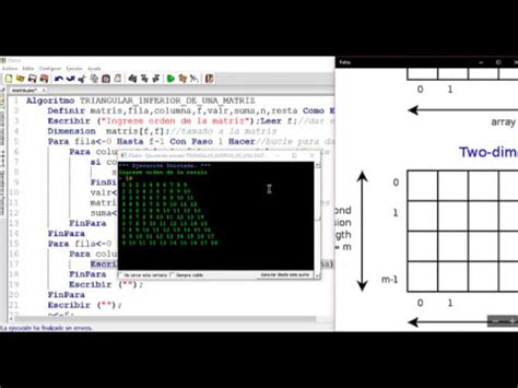 TRIANGULAR INFERIOR DE UNA MATRIZ EN PSEINT YouTube