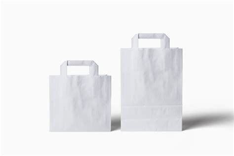 Free White Paper bag Mockup (PSD) - Psfreebies