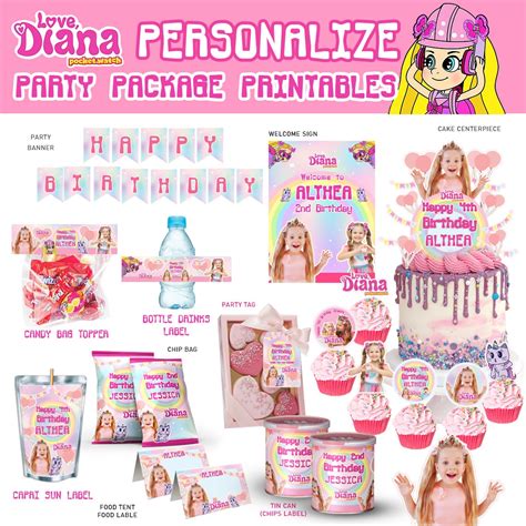 Diana y Roma, Love Diana, Kids Diana Show Printables Archivo Digital ...