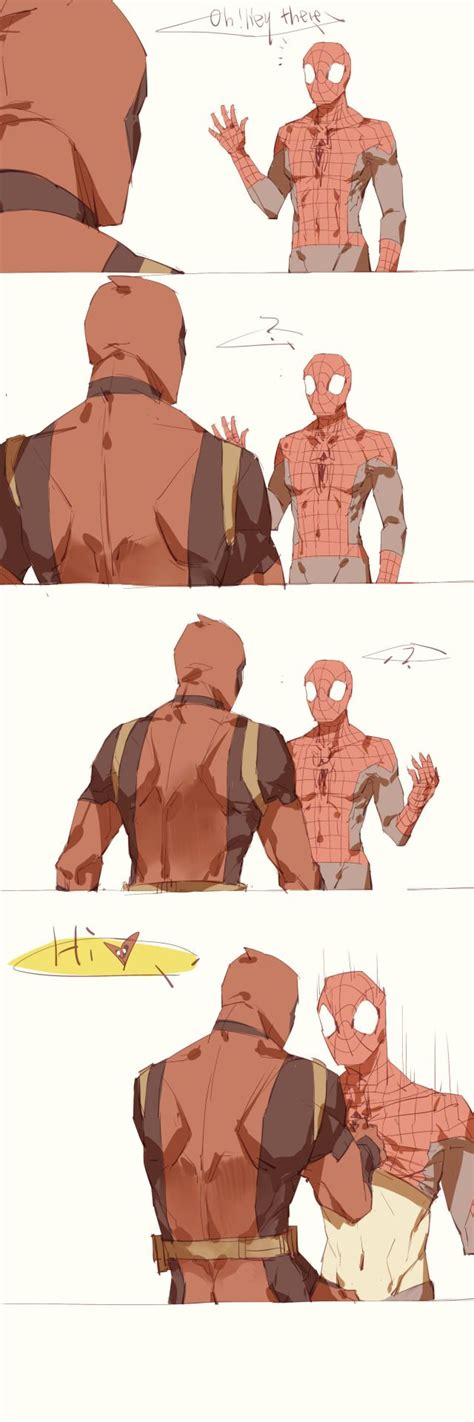 Deadpool X Spiderman Spideypool Deadpool And Spiderman