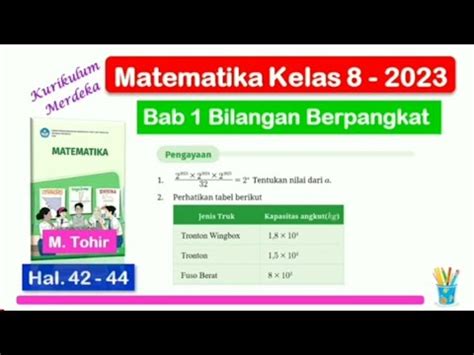 Pengayaan Hal 42 44 Matematika Kelas 8 Bab 1 Bilangan Berpangkat