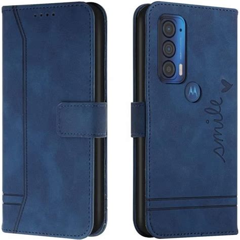 Cas Motorola Edge Pouces Pu Cuir Coque Flip Le Sourire R Tro