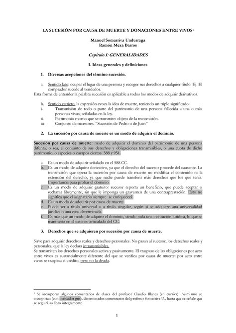 Sucesion Por Causa De Muertos Y Donaciones Entre Vivos La Sucesin