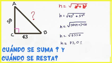 Teorema De Pit Goras Cu Ndo Hay Que Sumar Y Cu Ndo Hay Que Restar