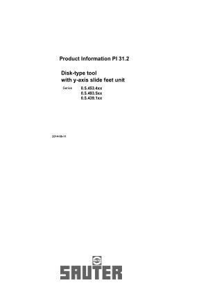 Sauter PI 31 2 Disk Type Tool With Y Axis Slide Feet Unit Pdf CNC Manual