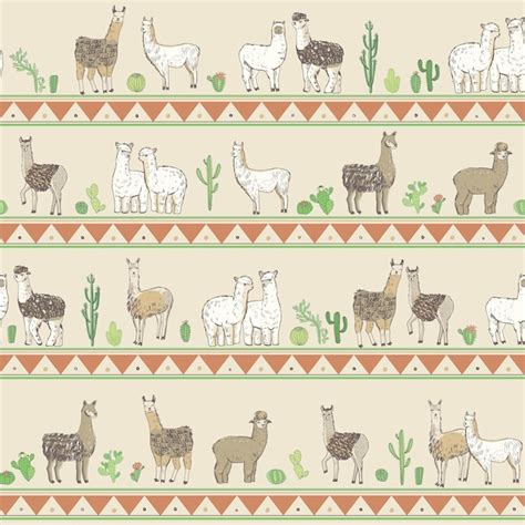 Premium Vector Llama Alpaca Seamless Vector Pattern