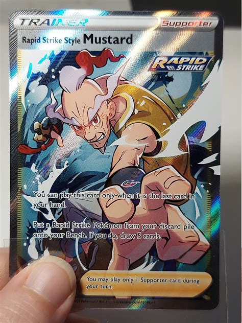 Pokemon TCG Full Art Trainer Rapid Strike Mustard 162 163 Etsy