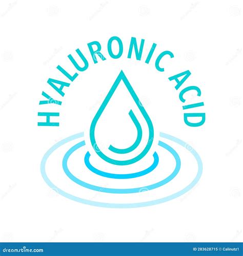 Hyaluronic Acid Vector Icon Logo Badge Concept Design Stock Vector