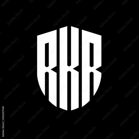 RKR letter logo design. RKR modern letter logo with black background ...