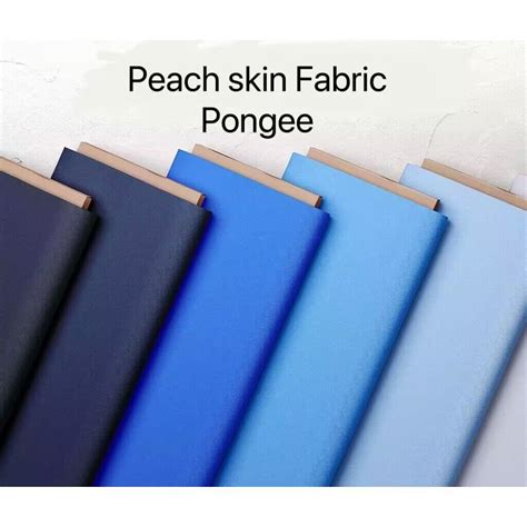 Peach Skin Pongee Fabric Cloth Pongee Plain Per Yard Tela Only