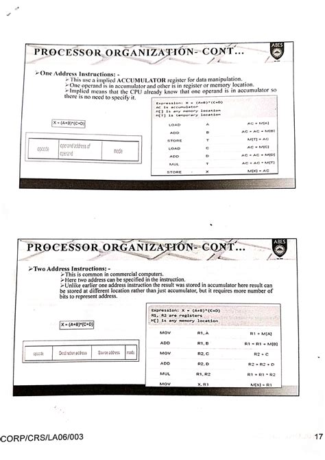 COA Notes M Tech Studocu