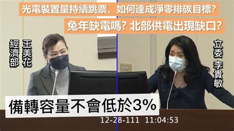 國民黨 李貴敏 質詢 經濟部 王美花 🐰兔年缺電嗎？ 還税於民 20221228 經濟委員會 【立法院演哪齣？】 Youtube