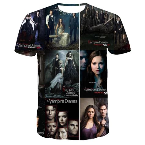 Buy 3d Print Vampire Diaries T Shirt Summer Men Women Short Sleeve Tees