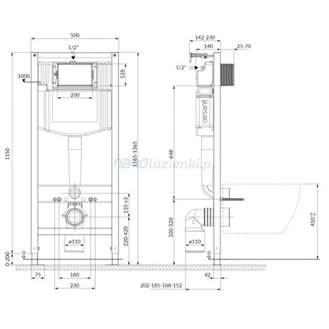 Cersanit AQUA 50 MECH K97 525 Stelaż podtynkowy WC NANOlazienki pl