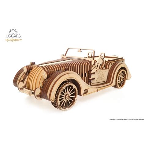 Maquette mécanique en bois de roadster Ugears UGEARS une gamme