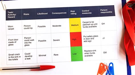 Risk Assessment Steps Planning And Organisation Wbq National