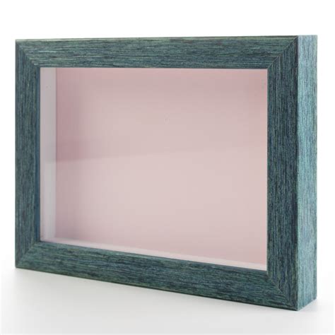 10x20 Shadow Box Frame Farm Blue Real Wood With A Pink Acid Free Backing 1316 Of Usuable