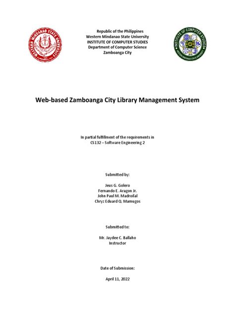 Cts Zamboanga City Library Management System Pdf Login Libraries