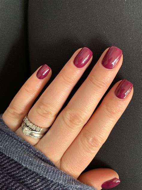 Short Autumn Nails Fall Gel Nails Shellac Nail Colors Maroon Nails