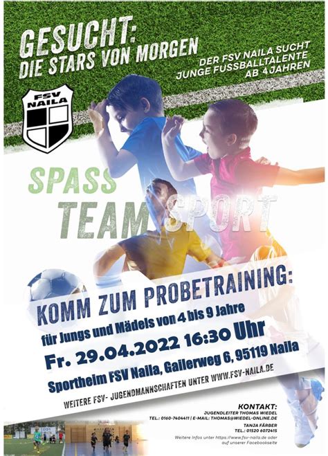 Probetraining Beim Fsv Naila Fsv Naila