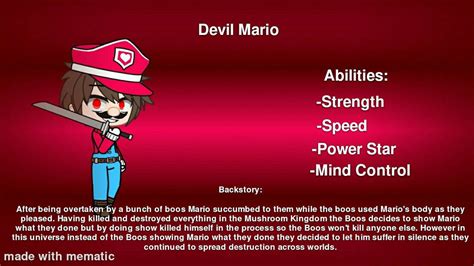 Devil Mario Bio By Markred345 On Deviantart