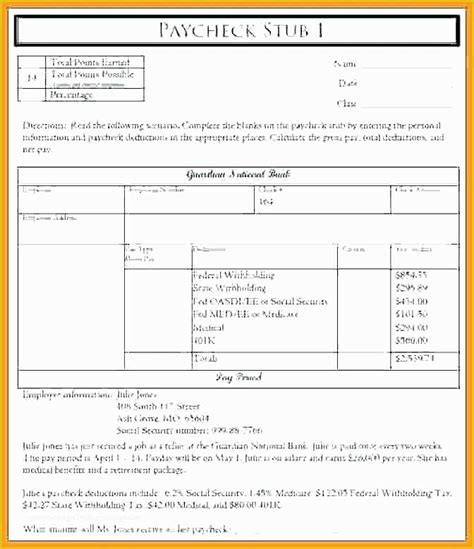 Free Pay Stub Templates for Word Of Size Blank Paycheck Stubs Pay Stub ...