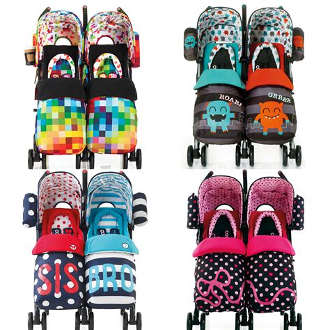 Cosatto Supa Dupa Twindouble Strollerpushchairbuggy Babytoddler