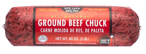 80 Lean 20 Fat Ground Beef Chuck Roll 5 Lbs Beef Poster