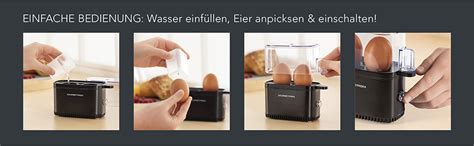 Amazon De Gourmetmaxx Design Eierkocher F R Eier Kompakter Egg