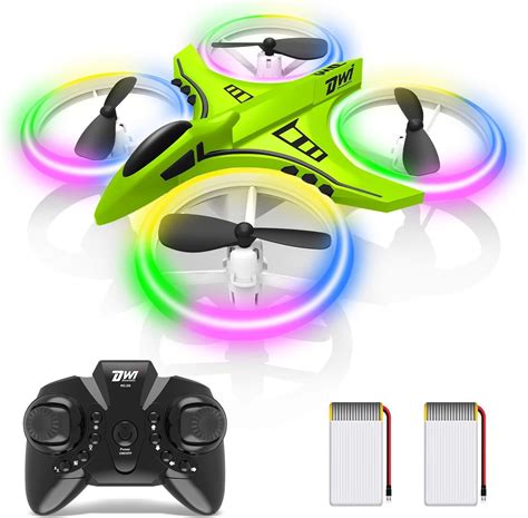 Dwi Dowellin 4.9 Inch Mini Drone for Kids with LED Lights Crash Proof ...