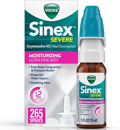 Amazon.com: Vicks Sinex Severe Nasal Spray with Moisturizing Ultra Fine