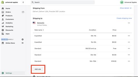 How Do I Add A Default Shipping Method In Shopify Flexport Help Center