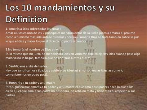 Los 10 Mandamientos De La Ley De Dios En La Biblia