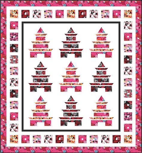 Free Pattern Pagoda Paradise Japanese Quilt Patterns Japanese