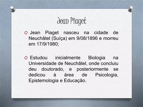 Apresentação jean piaget PPT