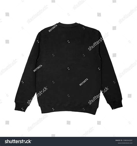 Blank Sweatshirt Color Black Template Front Stock Photo 2360343297 ...