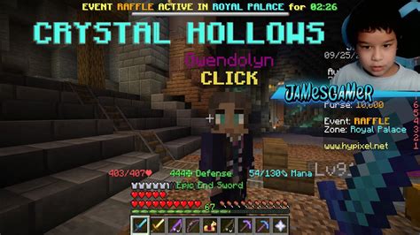 I Unlocked The Crystal Hollows In Hypixel Skyblock Youtube