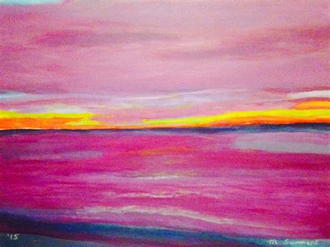 Purple sunset Painting by Majaia Summers