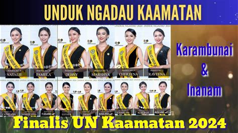 FINALIS UNK KARAMBUNAI UNK INANAM 2024 Unduk Ngadau Kaamatan YouTube