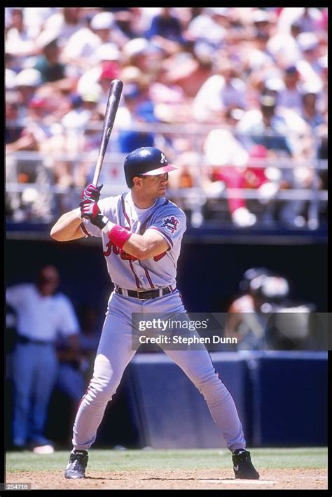 Catcher Javy Lopez Of The Atlanta Braves Stands In The Batters Box